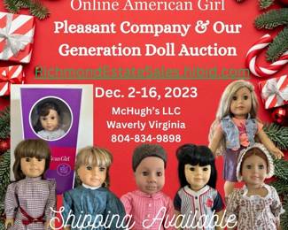 Online American Girl Pleasant Company Our Generation Doll Auction