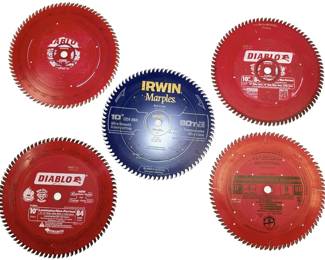 Five 10Inch Saw Blades