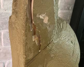 Statue Head, Tete Le Femme by Modigliani - This is an Approved Reproduction of the actual Statue that is located at the Louvre in Paris, weighs about 32 lbs, has some damage - $625