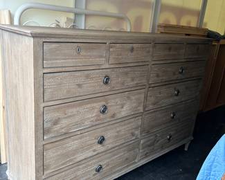 Restoration Hardware 12 Drawer Maison Dresser, almost brand new (almost never used) in excellent condition, RH color Dark Gray, 72" W x 21" D x 49" H, Originally $3750, asking $1750