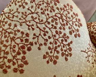 Pair of Stunning Vintage Upholstered Side Chairs, slight bit of minor wear, overall in nice condition, 36" H x 21" W x 17" D seat, priced as a set for $450