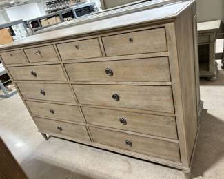 Restoration Hardware 12 Drawer Maison Dresser, almost brand new (almost never used) in excellent condition, RH color Dark Gray, 72" W x 21" D x 49" H, Originally $3750, asking $1750