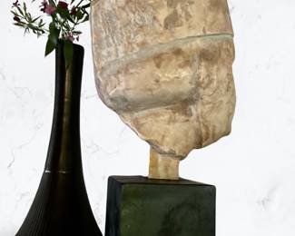 Vintage Museum Model Bust, what an incredible pice to compliment any shelf or mantle, head is made of plaster, 14.75" H overall,  base is 4.75" W, $225