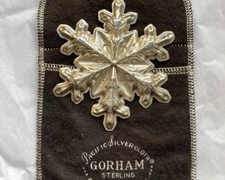 Vintage Sterling Silver Collectors Christmas Ornaments ranging $50-75. Gotham, Reed & Barton, Topazio. 