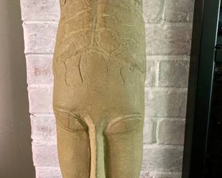 Statue Head, Tete Le Femme by Modigliani - This is an Approved Reproduction of the actual Statue that is located at the Louvre in Paris, weighs about 32 lbs, has some damage - $625