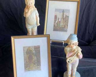German Victorian Bisque Figures Framed Prints