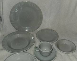 Light gray Fiestaware 7 piece