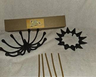 Vintage cast iron Denmark Dansk candle holders