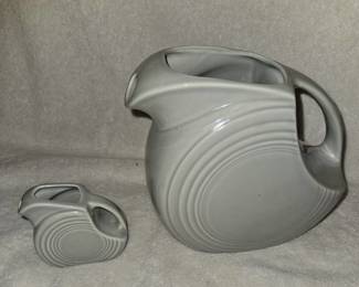 Light gray Fiestaware pitchers