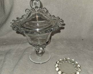 Candlewick candy dish and ashtray