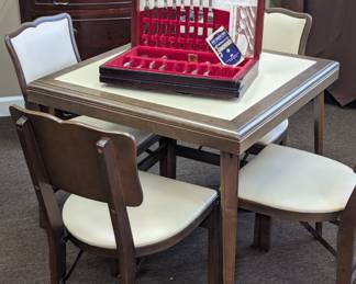 Folding table and chairs