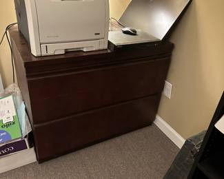 Two Drawer Lateral File Cabinet - Mahogany