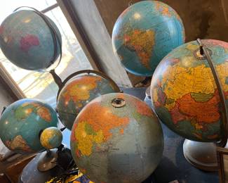 collection of globes 