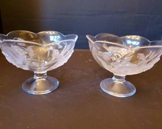 Glass Footed Dessert Bowls