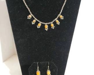 Sterling Necklace And Earrings