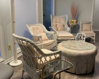 Wicker Furniture | Upholstered Ottoman 