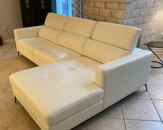 White Leather Sofa
