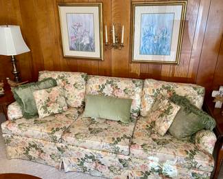 Ethan Allen floral sofa