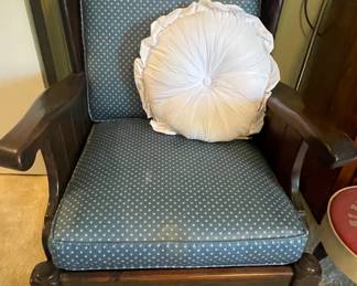 sturdy wood arm chair