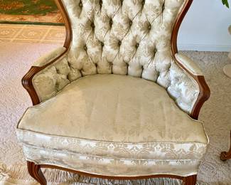 silk parlor chair