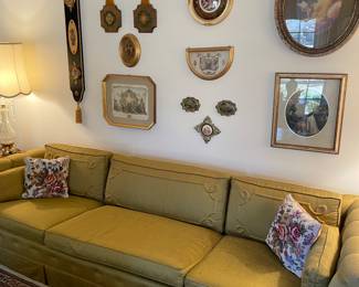 misc. Italian artwork, needlepoint pillows