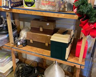 tackle boxes, fish scaler