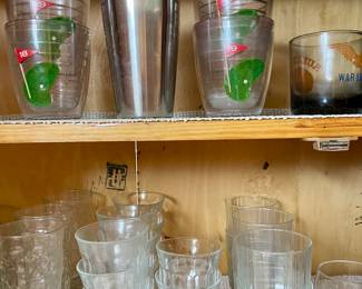bar ware glasses