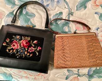 snakeskin and needlepoint