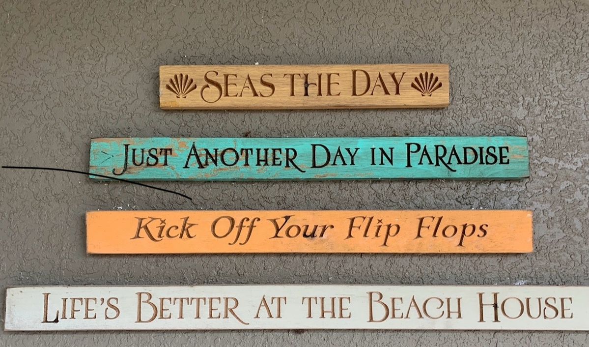 Decorative Coastal Wall Plaques Set of 4    $24.00