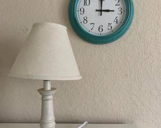 Small White Lamp                           $14.00                                         H 16” 
Shade 9” Dm