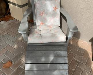 Adirondack Chair with Foot Rest             $75.00