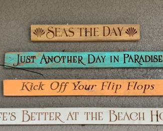 Decorative Coastal Wall Plaques Set of 4    $24.00