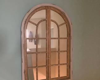 Arched Window Pane Wall Mirror     $122.50                          H 52”
W 34 1/4”