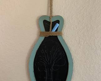 Fish Shape Chalk Board     $15.00                                                     H 24”
W 11 1/2”