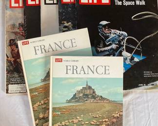 5 LIFE Magazines 2 France World Library Hardcovers 