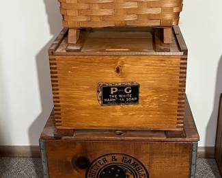 Proctor Gamble Soap Boxes And Peterboro Basket