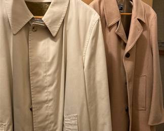 Two Mens 44 Tan Coats  Richman  Elder Beerman