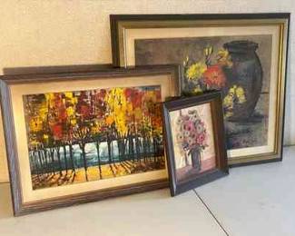 Signed Floral And Landscape Paintings Martha Smith  More