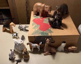 14 Adorable Animal Figurines Ceramic  More