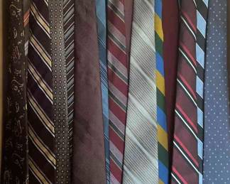 Mens Ties Richman Brothers Silk, Oleg Cassini, Pierre Cardin Silk, And More