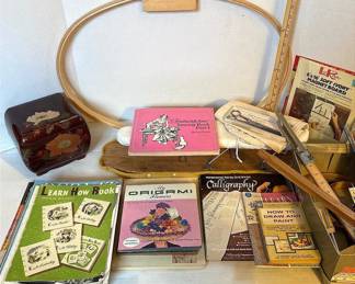 Vintage Crafting Supplies Books  Sewing, Knitting, Embroidery, Calligraphy,  More 