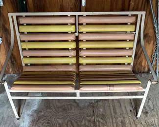 Retro Padded Patio Bench
