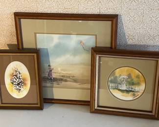 Three J Webb Signed Watercolors