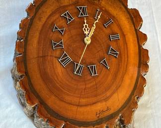 Unique Vintage Oval Wooden Wall Clock 