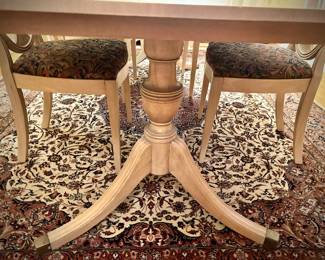 Refinished antique Duncan Phyfe buffet, dining table, 6 chairs, and china cabinet