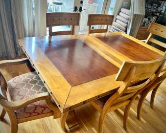 Dining table with leaf and 6 chairs