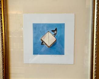 Two J. Harwood fish food lithographs