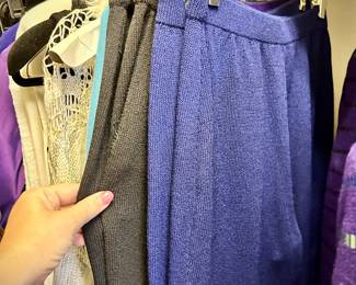 Designer clothes, including St. John's