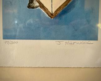 Two J. Harwood fish food lithographs