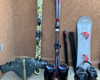 Skis, Boots, Ski Vehicle Rack
